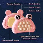 Pop It Game Light Up Fidget Toy Frog pink