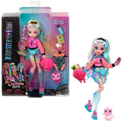 Nukk Monster High Core Lagoona Blue Day Out koos aksessuaaridega